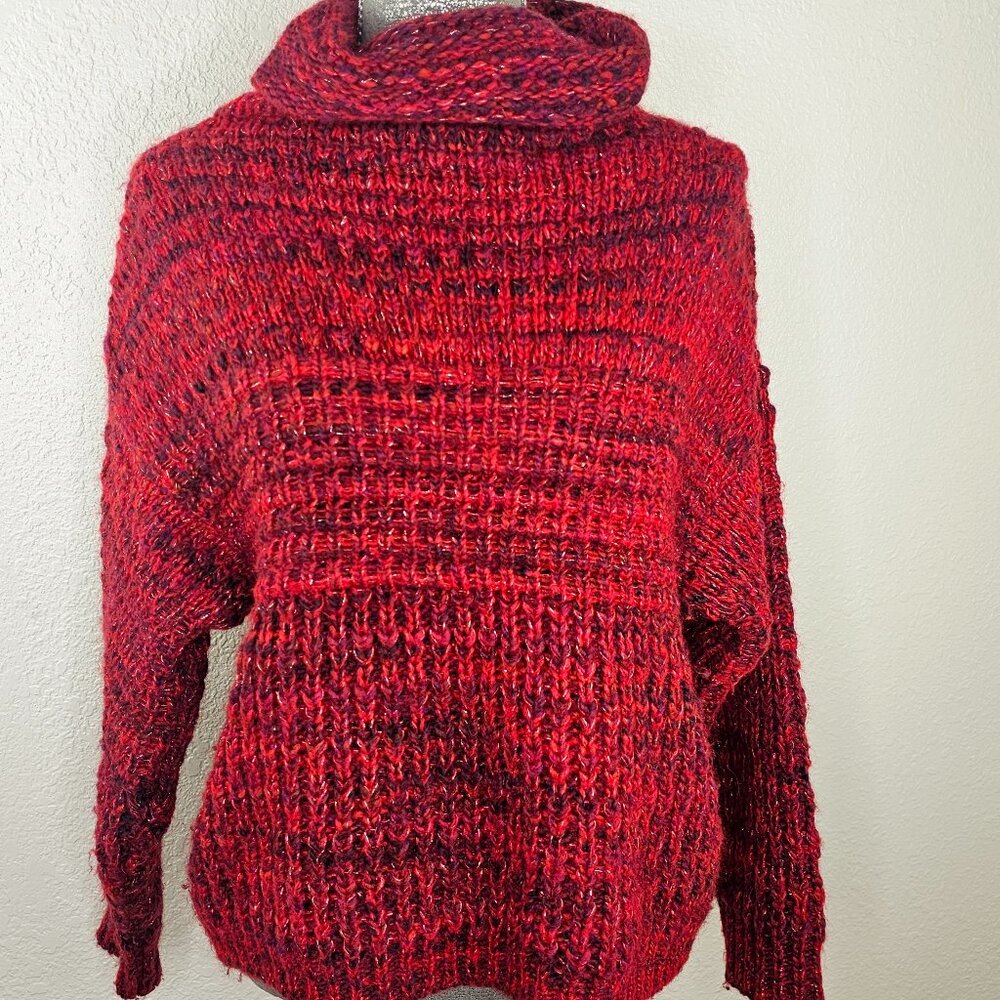 ZADIG & VOLTAIRE Burgundy Red Chunky Knit Wool & Alpaca Sweater